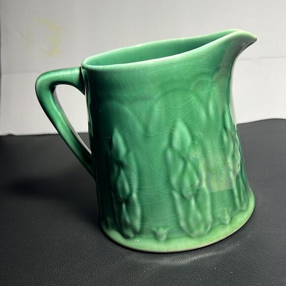 Vintage McCoy Hull Pottery Green Asparagus Pitcher. KK300 - Picture 2 of 5